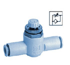 Пневмодроссель с обратным клапаном и быстроразъемным соединением, встраиваемый AS1001F-4001F