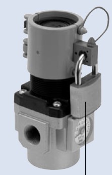 Блокиратор установочной ручки регулятора давления